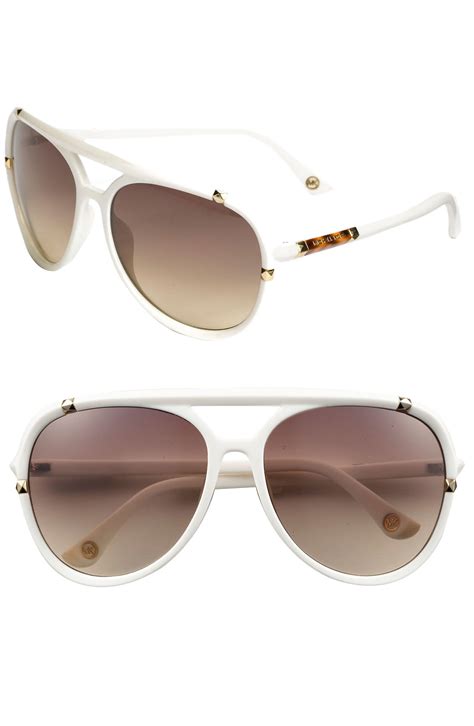 michael kors rimless aviator sunglasses